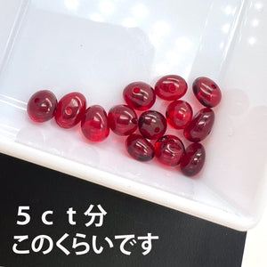 ５ctパック*リトアニア草木染め♪レッド*小分けパック*琥珀（アンバー）*ぷるんとスムース *約４～６ｍｍ - aoneko_gems