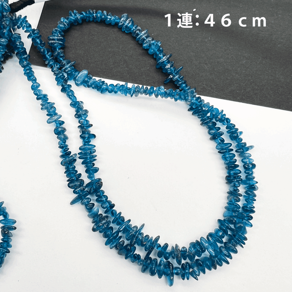 濃いめ♪ネオンブルーアパタイト*さざれ連*約5ｍｍ前後*MI002 - 00302 - aoneko_gems