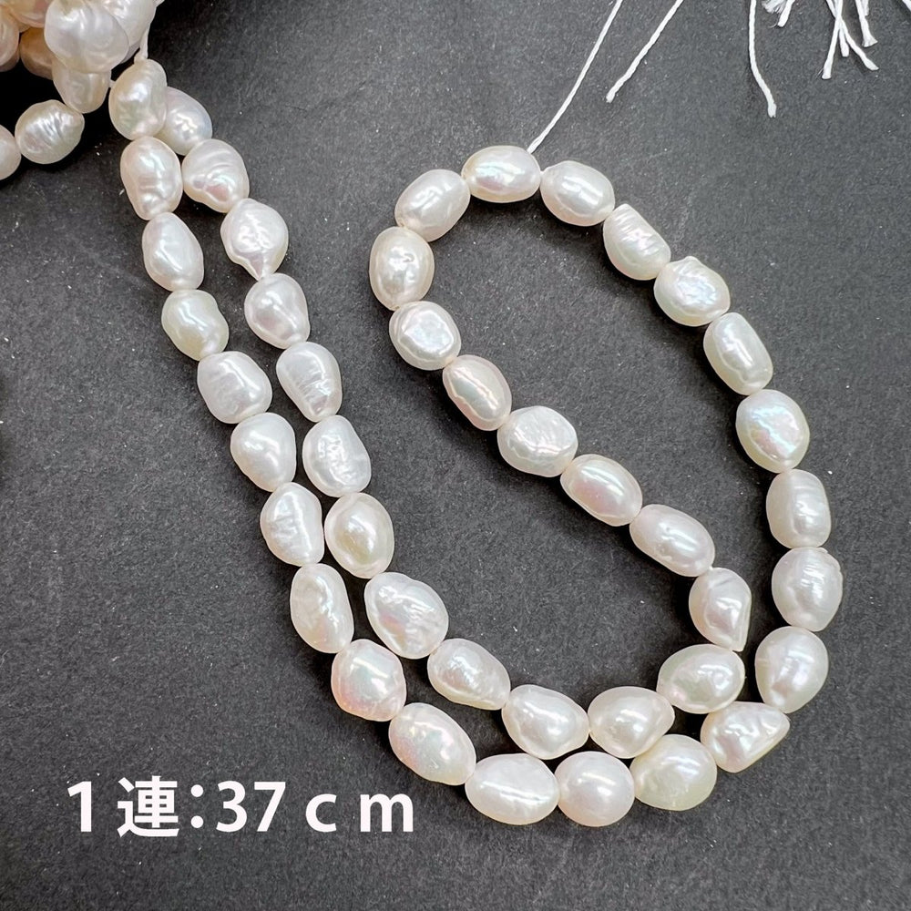 オールノットの練習に最適♪*無核*ころんとライス*淡水パール*約7×7～7×９ｍｍ前後 - aoneko_gems