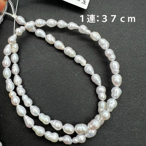 つるんと♪サークルありライス*淡水パール*約9×5ｍｍ前後*オールノットにも♪MK001 - 0701 - aoneko_gems