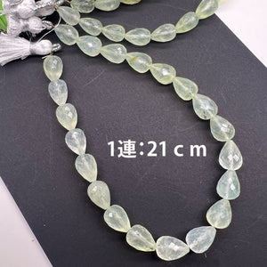 マスカット色のプレナイト＊貫通ドロップカット＊約9×7ｍｍ前後 - aoneko_gems