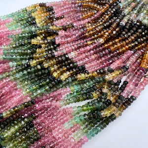 お得♪マルチカラートルマリン*ロンデルカット*約3.3～3.5ｍｍ