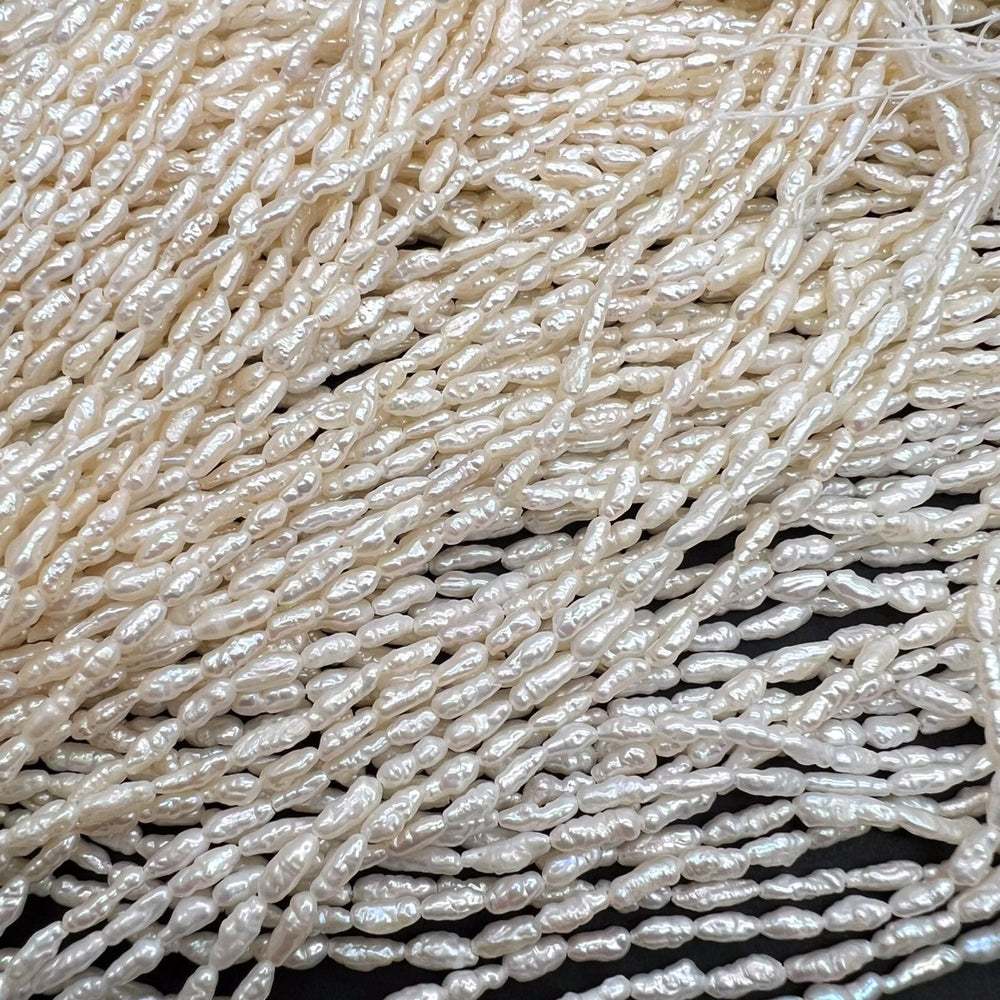 Ｌタイプ*長粒ライス*品質良し♪シュワシュワ♪淡水パール*ライス*約6.0×2.5ｍｍ前後 - aoneko_gems