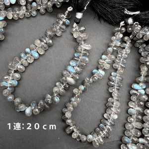 シラー良し*ラブラドライト*ドロップブリオレットカット連*MI001 - 04705 - aoneko_gems