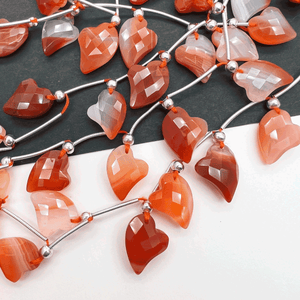 しましまカーネリアン*ハートカット連*MI001 - 06403 - aoneko_gems