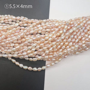 オールノットにも♪*ふんわり柔らかミックスカラー*淡水パール*ライス型 - aoneko_gems