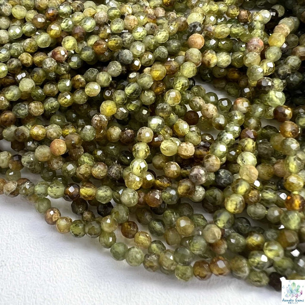 ナチュラルなグリーンガーネット*ラウンドカット*約3.0ｍｍ - aoneko_gems