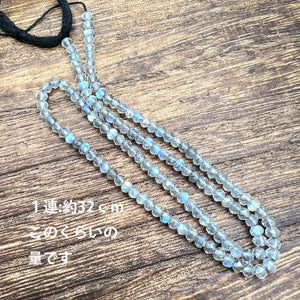 感動シラー！*高品質ラブラドライト*丸めロンデルカット*約3.4ｍｍ - aoneko_gems