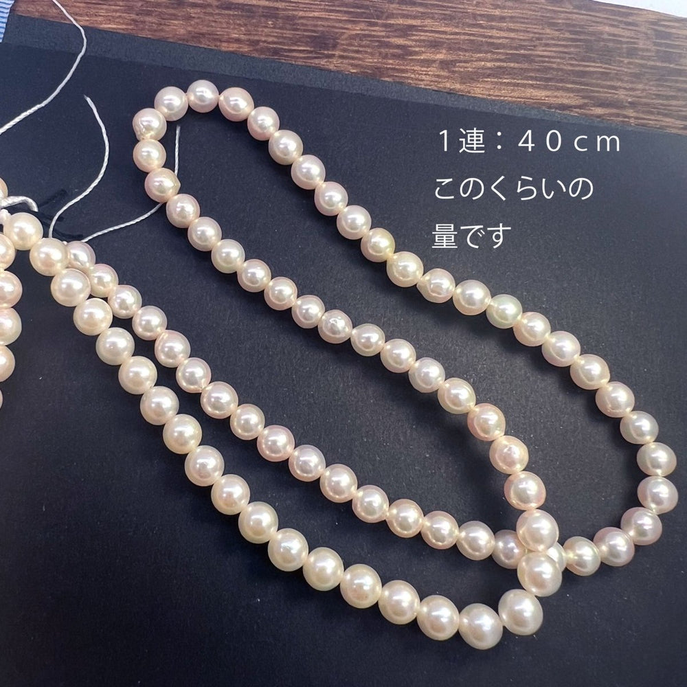 小さめ5.0～5.5ｍｍ♪＊国産アコヤ真珠＊調色＊本真珠♪ - aoneko_gems