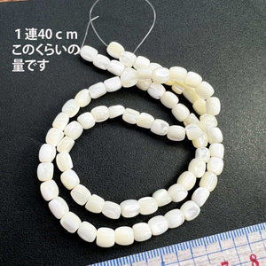 マザーオブパール＊チューブ*中サイズ*約6.0×5.0mm前後 - aoneko_gems