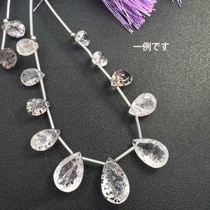 A品質*内包があるほう♪インクォーツ♪*ペアシェイプ宝石カット連 - aoneko_gems